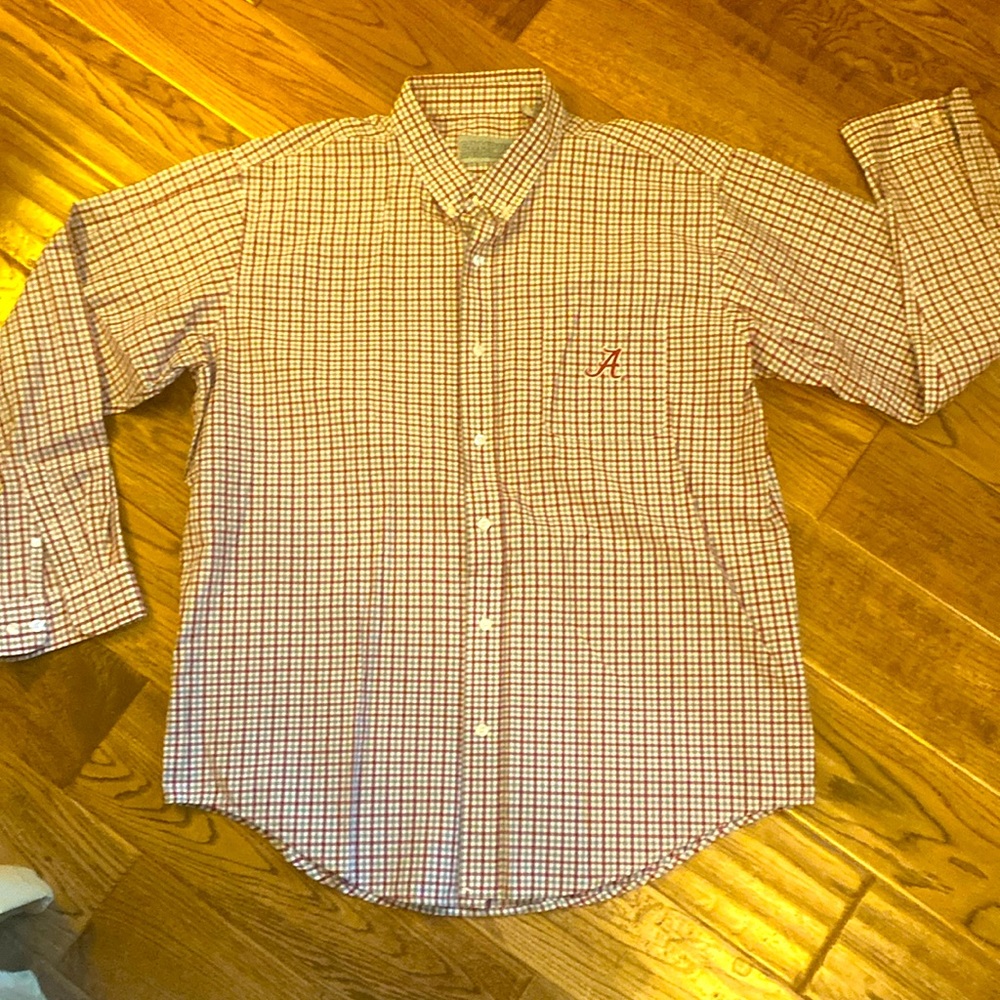 Alabama - Campus Specialty, Maroon and Gray checked button down.  Size XL
